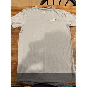 Nike Tee Athletic Cut L Gray/Charcoal Mesh Hem